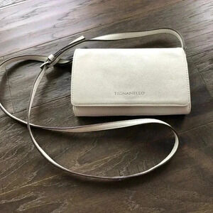 Tignanello leather crossbody/small purse/bag - ivory